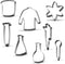 Science Chemistry Cookie Cutter Set - 8 Piece Stainless Steel for Baking