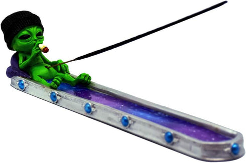 Fantasy Gifts 10" Stoner Alien in Galaxy Incense Burner