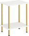 HOOBRO End Table, Small Side Table, Nightstand with 2-Layer Storage Shelves, Sofa