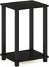 Furinno Simplistic Night Stand, 2-Tier Compact Nightstand with Open Shelf, Toolless Small