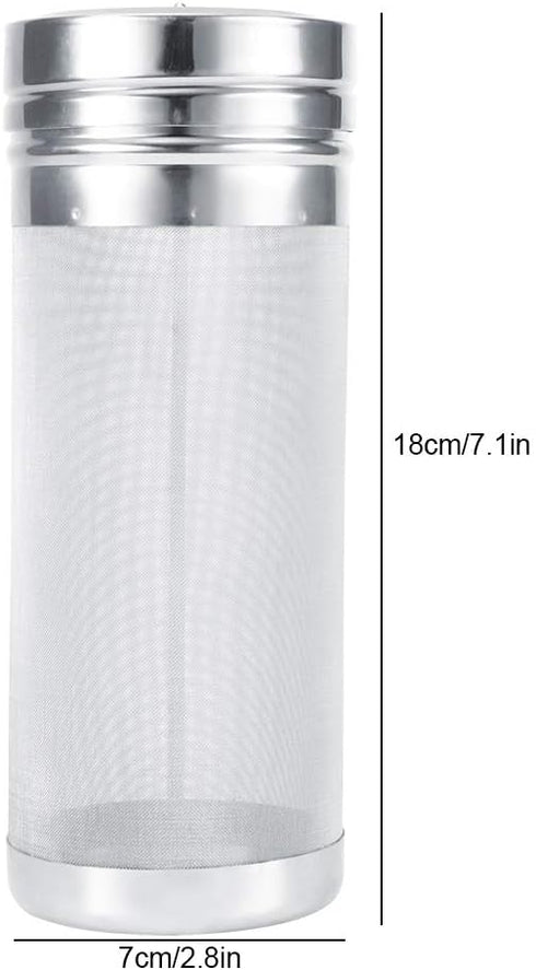 Beer Dry Hopper Filter, 300 Micro Mesh Stainless Steel Beer Hop Strainer with Cleaning Brush for Homebrew, Wine, Coffee