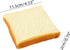 2PCS 4.33 Inches Countertops Fake White Toast Slices Realistic Artificial Bread Decor for Kitchen Bakery Display Food