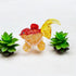 Tiny 2½" Red Orange Oranda Goldfish - Miniature Hand Blown Glass Ryukin Ranchu Fantail Collectible Figurines