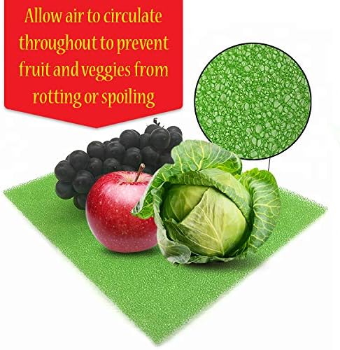 Dualplex Refrigerator Liners Washable | 6 Fridge Drawer Liners Mats | 13"x10.5" Shelf Liner Reusable | Sponge Keeps Produce Fresh Longer | Fruit & Veggie Life Extender | Air Circulating (6 Pack) by Dualplex