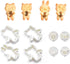 Cute Animal Cookie Cutters, 8-Piece Set Bear, Cat, Bunny, Piglet Cookie Cutter and Face Stamps