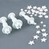Star Small Fondant Plunger Cutter Set - Tiny 3 Pieces Cake Cookies Decorating Tool Mold