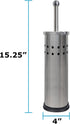Blue Toilet Brush with Stainless Steel Holder, Chrome Cleaning Brush Holder, Toilet Bowl Cleaner