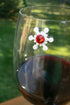 Magnetic Wine Glass Charms & Markers - Set of 8 - Crystal Snowflake for Christmas or Holiday Parties