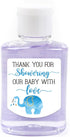 EKSPLODI Blue,1.26inches 1.39inches Hand Sanitizer Labels Thank You for Showering Our Little One with Love Stickers