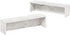 Furinno Helena Kitchen Counter Stackable Organizer Shelf, Set of 2, 23-Inch Marble White