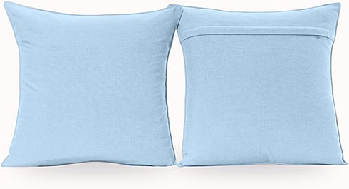 NiNi Set of 2 Outdoor Waterproof Throw Pillow Covers - Decorative Farmhouse Cushion Cases for Patio 18x18 Inch, Light