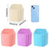 QLFJ-FurDec 2 4 Pcs Plastic Mini Wastebasket Trash Can with Swing Lid with Rolls of Trash Bags, Tiny Desktop Waste