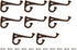Midwest Craft House 8 Rustic Cast Iron Coat Hat Wall Hooks for School, Farm, Towel, Bath, Kitchen