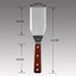 Professional Metal Spatula for Cast Iron Skillets and Flat Top Grills, Full Tang Wooden Handle, 1.8mm Thick Blade