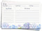 Recipe Cards 4x6 Double Sided Flowers Blue Wildflower Hydrangeas, Wedding Keepsake Gift (50 Count)
