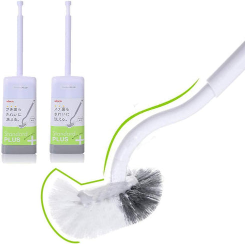 Marbarsse Bathroom Toilet Bowl Brush and Holder, Curved Design Toilet Brush for