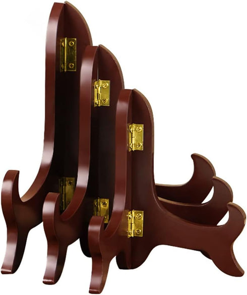 Wooden Display Stand Plate Displaying Holders Photo Frame Holders Picture Easel Stand Book Stands Home Art Decoration for Desk Tabletop 5 inches