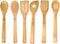 Home Basics 6 Piece Bamboo Kitchen Cutlery Tool Set, Natural, 2.5 x 12 x 0.25