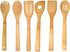 Home Basics 6 Piece Bamboo Kitchen Cutlery Tool Set, Natural, 2.5 x 12 x 0.25