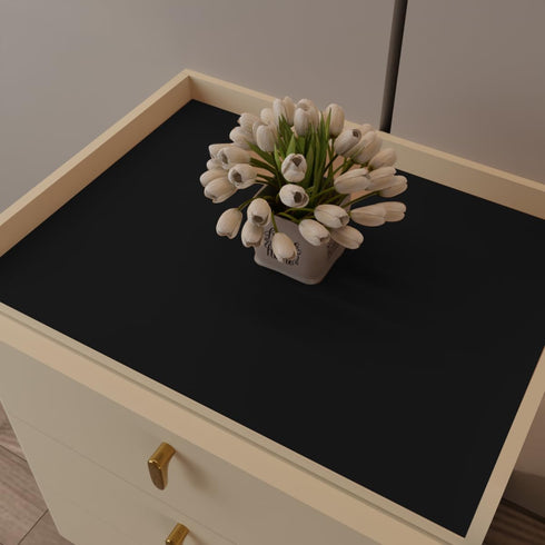 Zinkooat Leather Nightstand Cover,1.8mm Thick,15.75x23.6 Inch end Table Cover,Side Table Cover,Bedside Table Cover,Bedside