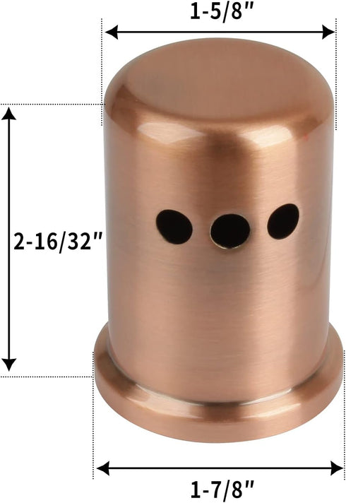 Akicon Copper Kitchen Dishwasher Air Gap Cap, Replacement Copper Air Gap Cover (AK105AC)