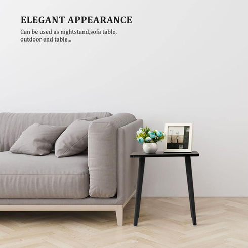 FORAOFUR Side Table, Modern Accent End Table with Wooden Legs, Easy to Assemble Mini Living Room Table for Sofa