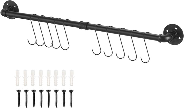 uxcell Wall Mounted Towel Rack, Industrial Pipe Towel Bar, Rustic Iron Bathroom Towel Rack Holder (40 Inch)