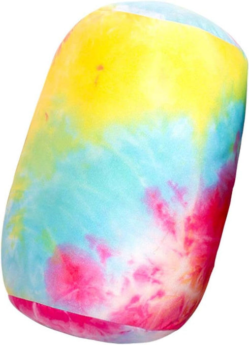 Neck Roll Pillow Tube Microbead Pillows, 7 and 12 Inches Travel Pillows for Chair Sleeping, Tie Dyeing