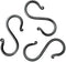 S Hook Hand Forged Metal S Hook Set, 3 Pcs Wrought Iron Handmade Heavy Duty 3.50 Inches for Hanging
