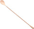 Restaurantware Bar Lux 12 Inch Bar Spoon 1 Corkscrew Handle Cocktail Stirrer Spoon - Long Commercial Copper-Plated Stainless Steel Cocktail Mixing Spoon For Stirring And Mixing