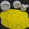 FD-010 Veined Rose Leaf Plunger Cutter Tool - Cake Decorating Fondant Embossing Tool, Set of 3, White