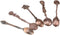 Vintage Royal Style Carved Coffee Spoon, 5PCS Antique Teaspoon Mini Tableware for Cafe Kitchen Dining Bar
