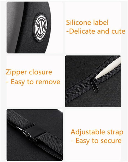Sothuba Car Lumbar Support Pillow and Car Neck Pillow Kit, Ergonomic Car Seat Headrest & Lumbar Cushion with Adjustable