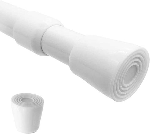 Spring Tension Rods 28-43 Inches - Spring Load Adjustable Expandable Heavy Duty Steel Small Short Tension Curtain Rod