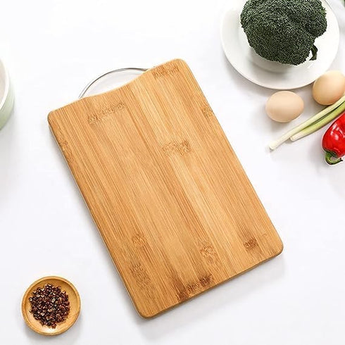 SINT Bamboo Cutting Boards with Juice Grooves, Thick Chopping Board for Meat, Easy Grip Handle