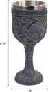 PTC Medieval Dragon Wine Goblet - Chalice with Resin Body & Stainless Steel Faux Stone