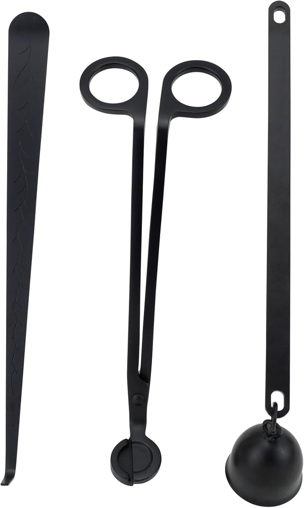 3 in 1 Candle Accessory Set with Wick Trimmer, Wick Dipper & Snuffer Extinguisher, Candle Gift Set for Candle Lovers