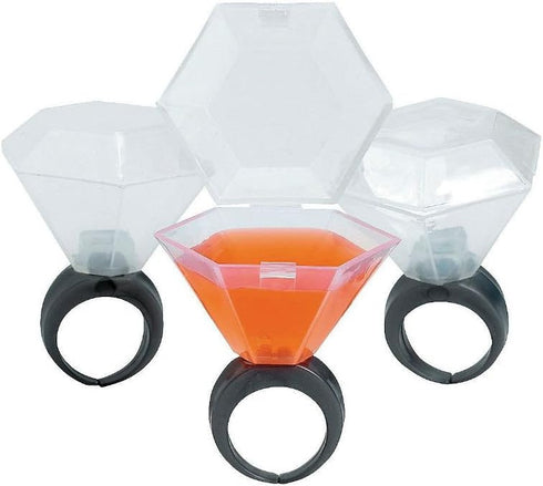 Plastic Wedding Ring Shot Glass, 12 Shot Glasses, .75oz