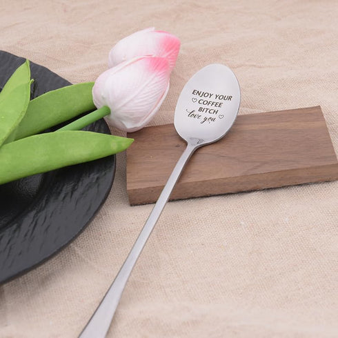 Funny Coffee Spoon Gifts for Coffee Lovers, Best Friend Birthday Gifts for Women, Girls, Wife, Girlfriend