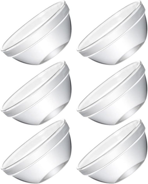 BESTonZON Small Glass Bowls Set, 6pcs 2.3 inch Mini Prep Pinch Bowls for Cooking, Small Kitchen Dessert Bowls