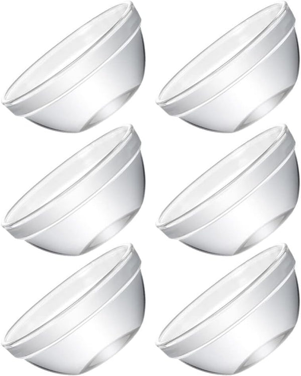 BESTonZON Small Glass Bowls Set, 6pcs 2.3 inch Mini Prep Pinch Bowls for Cooking, Small Kitchen Dessert Bowls