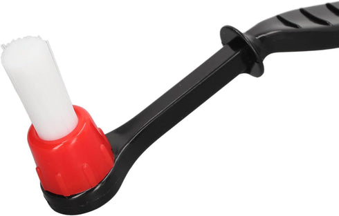 2Pcs Coffee Machine Cleaning Set: Hard Nylon Brush and Spoon Cleaning Tools for Home Kitchen