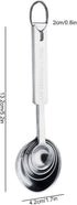 Stainless Steel Measuring Spoons Set of 4, Includes 1/10 tsp, 1/2 tsp, 1 tsp, 1 tbsp for Dry and Liquid
