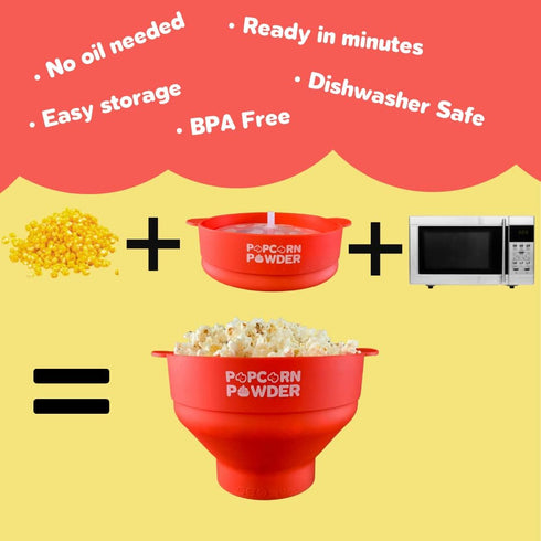 Collapsible Microwave Popcorn Popper - Popcorn Powder's (Green)
