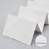AZAZA 50 Pcs White Blank Place Cards - Textured Table Tent Cards for Weddings, 2.5" x 3.75"