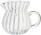 CHOOLD Creative Clear Crystal Glass Creamer Jug for Kitchen, Embossed Stripe (4/5.5/9/12oz)