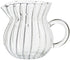 CHOOLD Creative Clear Crystal Glass Creamer Jug for Kitchen, Embossed Stripe (4/5.5/9/12oz)