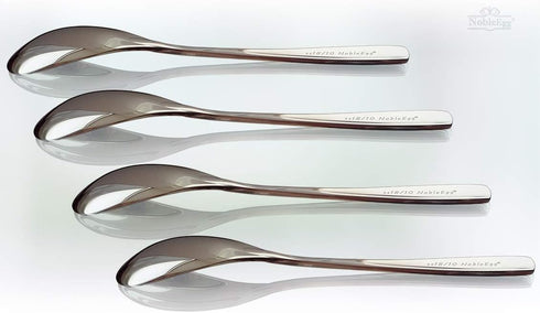 Set of 4 Egg Spoons for Soft Boiled Eggs, 18/10 Stainless Steel, 5.5 Inches