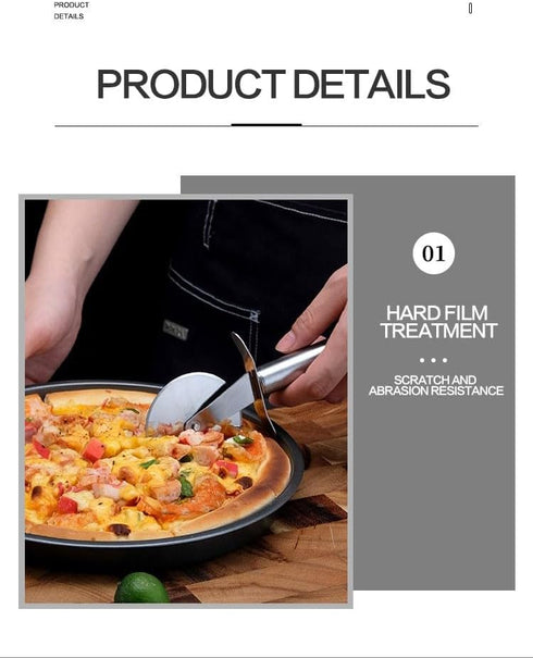 Bakeware Pizza Pan Set, 8x1 Inch Heavy Duty Non-Stick Bakeware for Pies, Pizza, and Cakes