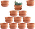 Yishang 3.5 Inch Shallow Terra Cotta Pots with Saucer/Tray - Ceramic Clay Planter for Succulent & Cactus Nursery